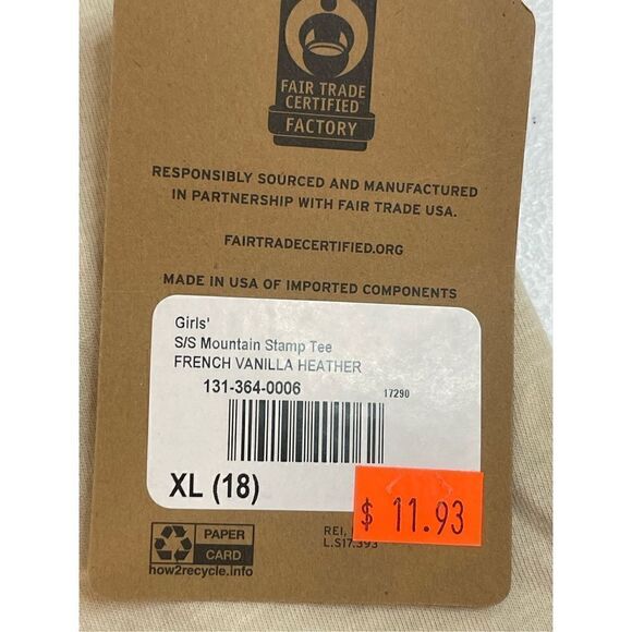 REI girls tshirt short sleeve size XL. NWT - Picture 5 of 7